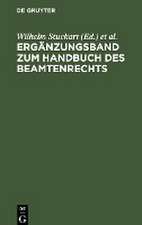 Ergänzungsband zum Handbuch des Beamtenrechts