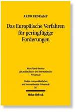 Das Europäische Verfahren für geringfügige Forderungen