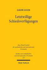 Letztwillige Schiedsverfügungen