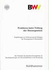 Probleme Beim Vollzug Der Steuergesetze: Empfehlungen Des Prasidenten Des Bundesrechnungshofes ALS Bundesbeauftragter Fur Wirtschaftlichkeit in Der Ve