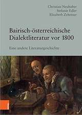 Edler, S: Bairisch-österreichische Dialektliteratur vor 1800