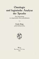 Ontologie und logistische Analyse der Sprache