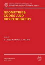 Geometries, Codes and Cryptography