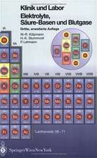 Klinik und Labor Elektrolyke, Säure-Basen und Blutgase: Klinik und Labor