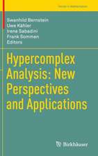 Hypercomplex Analysis: New Perspectives and Applications