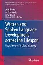 Written and Spoken Language Development across the Lifespan