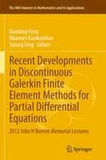 Recent Developments in Discontinuous Galerkin Finite Element Methods for Partial Differential Equations