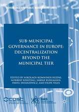 Sub-Municipal Governance in Europe: Decentralization Beyond the Municipal Tier