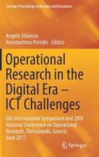 Operational Research in the Digital Era – ICT Challenges: 6th International Symposium and 28th National Conference on Operational Research, Thessaloniki, Greece, June 2017