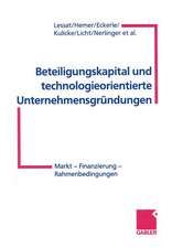 Beteiligungskapital und technologieorientierte Unternehmensgründungen: Markt — Finanzierung — Rahmenbedingungen