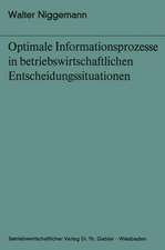 Optimale Informationsprozesse in betriebswirtschaftlichen Entscheidungssituationen