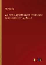 Das Normalverhältniss der chemischen und morphologischen Proportionen