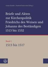 Briefe und Akten zur Kirchenpolitik Friedrichs des Weisen und Johanns des Beständigen 1513 bis 1532. Reformation im Kontext frühneuzeitlicher Staatswerdung