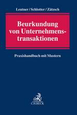 Beurkundung von Unternehmenstransaktionen