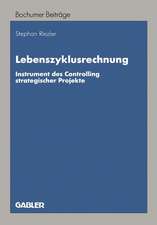 Lebenszyklusrechnung: Instrument des Controlling strategischer Projekte