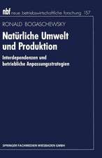 Natürliche Umwelt und Produktion: Interdependenzen und betriebliche Anpassungsstrategien