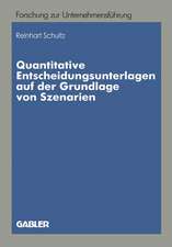 Quantitative Entscheidungsunterlagen auf der Grundlage von Szenarien: Quantitative Entscheidungsunterlagen für unternehmerische Entscheidungen bei unvollkommenen Informationen auf der Grundlage von quantitativen und qualitativen Szenarien