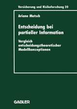 Entscheidung bei partieller Information: Vergleich entscheidungstheoretischer Modellkonzeptionen