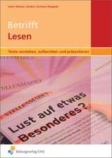 Betrifft Lesen. Arbeitsheft