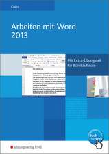 Arbeiten mit Word 2013