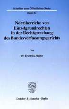 Normbereiche von Einzelgrundrechten in der Rechtsprechung des Bundesverfassungsgerichts