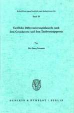 Tarifliche Differenzierungsklauseln nach dem Grundgesetz und dem Tarifvertragsgesetz.