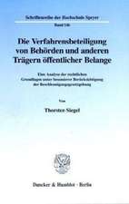 Die Verfahrensbeteiligung von Behörden und anderen Trägern öffentlicher Belange.