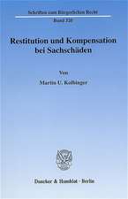 Restitution und Kompensation bei Sachschäden