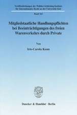 Mitgliedstaatliche Handlungspflichten bei Beeinträchtigungen des freien Warenverkehrs durch Private.