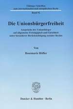 Die Unionsbürgerfreiheit