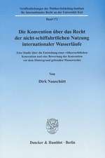 Die Konvention über das Recht der nicht-schiffahrtlichen Nutzung internationaler Wasserläufe