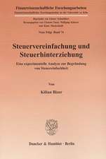 Steuervereinfachung und Steuerhinterziehung.