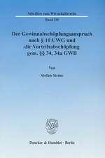 Der Gewinnabschöpfungsanspruch nach § 10 UWG und die Vorteilsabschöpfung gem. §§ 34, 34a GWB