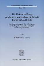 Die Unterscheidung von Innen- und Außengesellschaft bürgerlichen Rechts