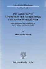 Das Verhältnis von Strafnormen und Bezugsnormen aus anderen Rechtsgebieten