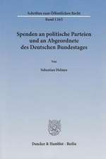 Spenden an politische Parteien und an Abgeordnete des Deutschen Bundestages