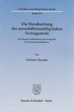 Die Herabsetzung der unverhältnismäßig hohen Vertragsstrafe