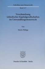 Verschmelzung inländischer Kapitalgesellschaften im Umwandlungssteuerrecht