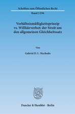 Verhältnismäßigkeitsprinzip vs. Willkürverbot: der Streit um den allgemeinen Gleichheitssatz