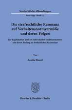 Die strafrechtliche Resonanz auf Verhaltensnormverstöße und deren Folgen