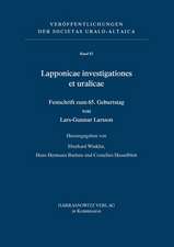 Lapponicae investigationes et uralicae. Festschrift zum 65. Geburtstag von Lars-Gunnar Larsson