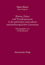 Räume, Zeiten und Transferprozesse in der polnischen und anderen ostmitteleuropäischen Literaturen