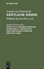 Literarhistorische Schriften III - Geschichte der poetischen Literatur Deutschlands