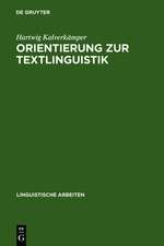 Orientierung zur Textlinguistik