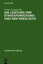 Die Leistung der Strataforschung und der Kreolistik: typologische Aspekte der Sprachkontakte ; Akten des 5. Symposions über Sprachkontakt in Europa, Mannheim 1982