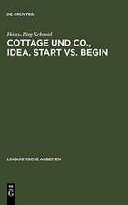 Cottage und Co., idea, start vs. begin: Die Kategorisierung als Grundprinzip einer differenzierten Bedeutungsbeschreibung