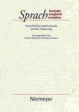 Sprachkontakt, Sprachvergleich, Sprachvariation: Festschrift für Gottfried Kolde zum 65. Geburtstag