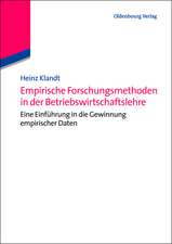 Klandt, H: Empirische Forschungsmethoden BWL