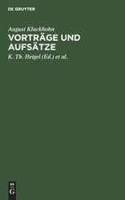 Vorträge und Aufsätze