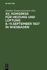 Kongress für Heizung und Lüftung 8.¿11.September 1927 in Wiesbaden